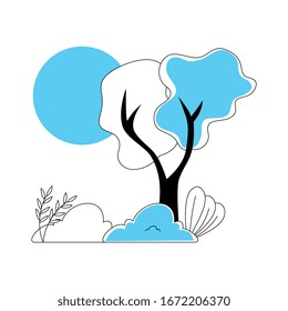 tree plant nature isolated icon vector illustration design