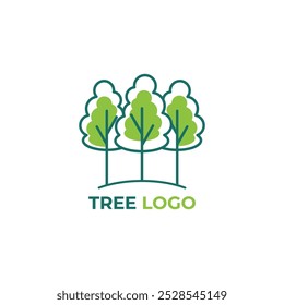 Diseño de logotipo de naturaleza de planta de árbol