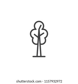 Tree plant outline icon. linear style sign for mobile concept and web design. Ecology simple line vector icon. Symbol, logo illustration. Pixel perfect vector graphics