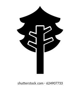 tree plant pine isolated icon