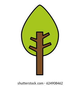 tree plant pine isolated icon