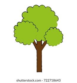 tree plant pixelated icon