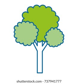 tree plant pixelated icon