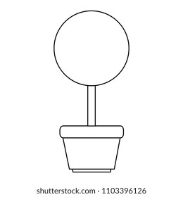 tree plant in pot icon