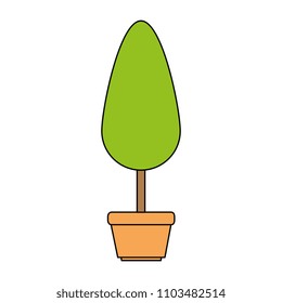 tree plant in pot icon