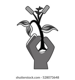 tree plant silhouette icon
