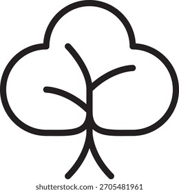 Árbol, planta, icono de contorno de primavera