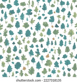 Ilustración de los vectores de árboles y plantas sin problemas