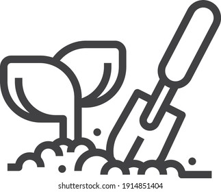 tree plantation icon vector isolate