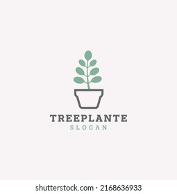 LOGOTIPO DE PLANTA DE ÁRBOL CON DISEÑOS DE ICONOS