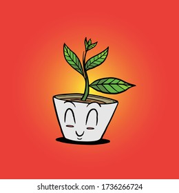 Tree Plantea Green Feed Illustration Happy