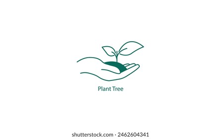 Icono de Vector de plantación y reforestación