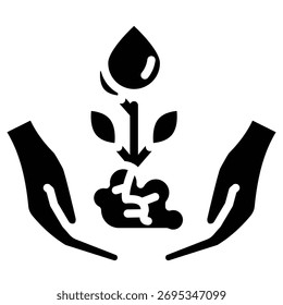 Icono de Web de plantación de árboles en estilo audaz