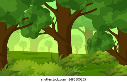 tree & plants Forest background vector