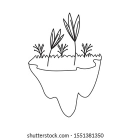 tree and plants on white background vector illustration design