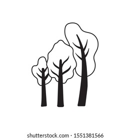 tree plants on white background vector illustration design
