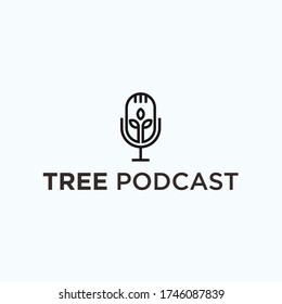 tree podcast logo. microphone logo
