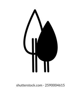 tree pohon leave branch earth world water day save ecology environment earth march  - icon symbol line art sketch vector drawing illustration logo