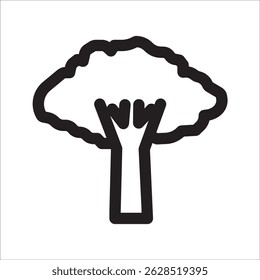 tree pohon leave branch earth world water day save ecology environment earth march - icon symbol line art sketch vector drawing illustration