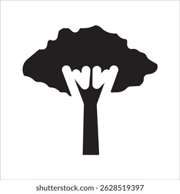 tree pohon leave branch earth world water day save ecology environment earth march - icon symbol line art sketch vector drawing illustration