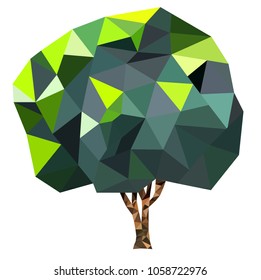  tree polygonal conceptual. Abstract vector Illustration