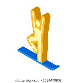 tree pose vrksasana yoga isometric icon vector. tree pose vrksasana yoga sign. isolated symbol illustration