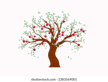 Tree poster, Tree print, Colorful postcard, Branch vector, Tree vector