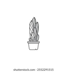 tree in a pot flat vector design