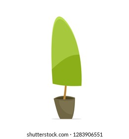 Baum in Pot Symbol. Clip-Art-Bild einzeln auf weißem Hintergrund