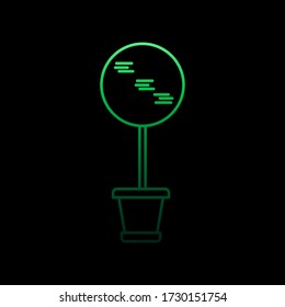 a tree in a pot nolan icon. Simple thin line, outline vector of Furniture icons for ui and ux, website or mobile application