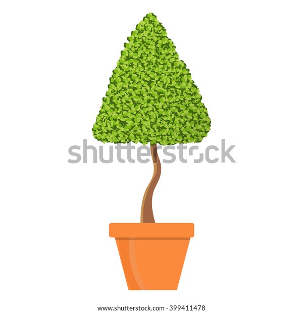 Tree Pot Vector Illustration Isolated On Stock Vector (Royalty Free ...