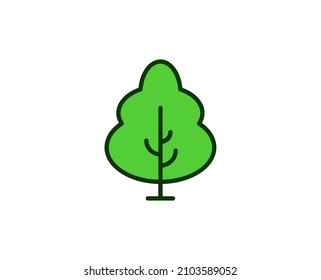 Tree premium line icon. Simple high quality pictogram. Modern outline style icons. Stroke vector illustration on a white background. 