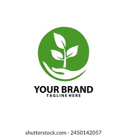 tree protection together logo desain vector