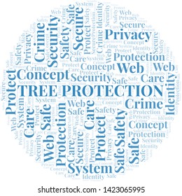 Tree Protection word cloud. Wordcloud made with text only.