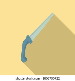 Tree pruner saw icon. Flat illustration of tree pruner saw vector icon for web design