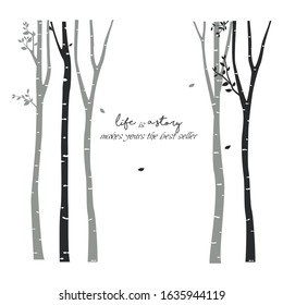 The tree with the quote and leaves