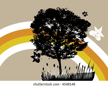 tree and rainbow