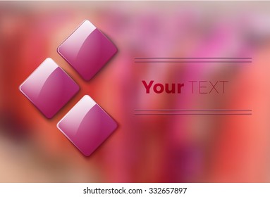 Tree Rectangular 3D Gem Elements for Your Digital Event Invitation Card Layout Template Design
