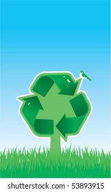 Tree as a Recycle Symbol (Recycle Arrows)