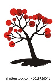 Tree with red fruits