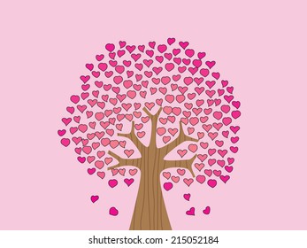 Tree with red heart
