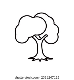 Tree related line icon. Vector Illustration.