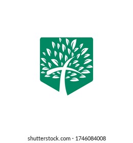 Tree religious cross symbol icon vector design.	