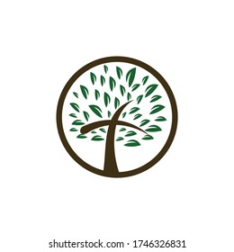 Tree religious cross symbol icon vector design.	