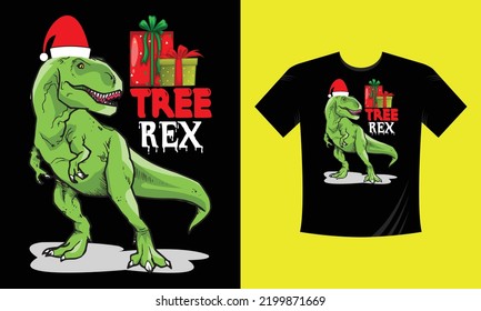  tree rex - Christmas t shirt vector svg free file template 