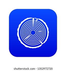 Tree ring icon digital blue for any design isolated on white vector illustration
