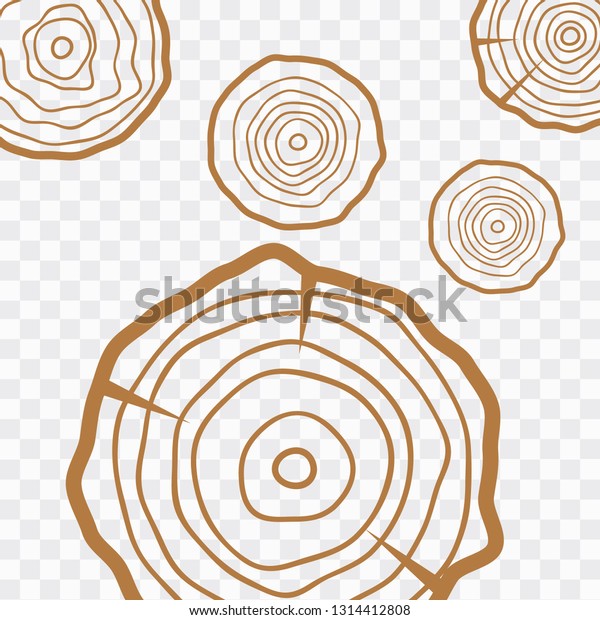 Tree rings background. Abstract age annual circle\
tree vector