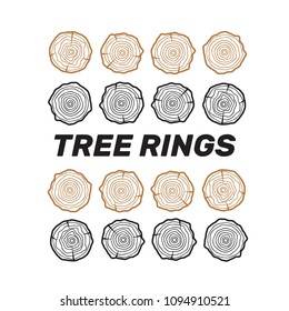 Tree rings background. Saw cut tree trunk texture. Wood texture 