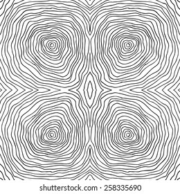 Tree rings background. Vector illustration. Hand drawn.