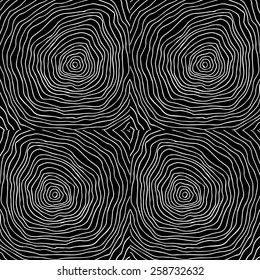 Tree rings background. Vector illustration. Hand drawn.